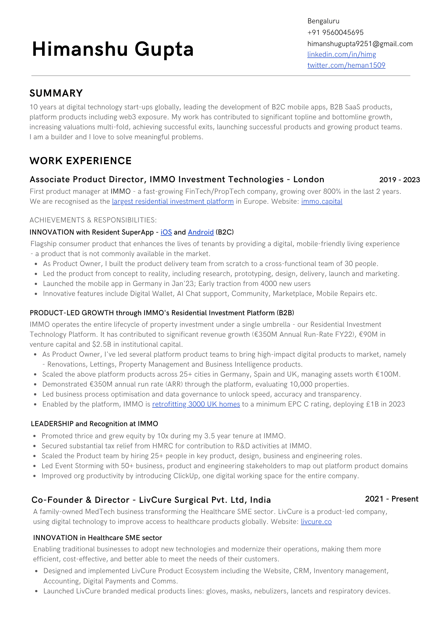 CV page 1